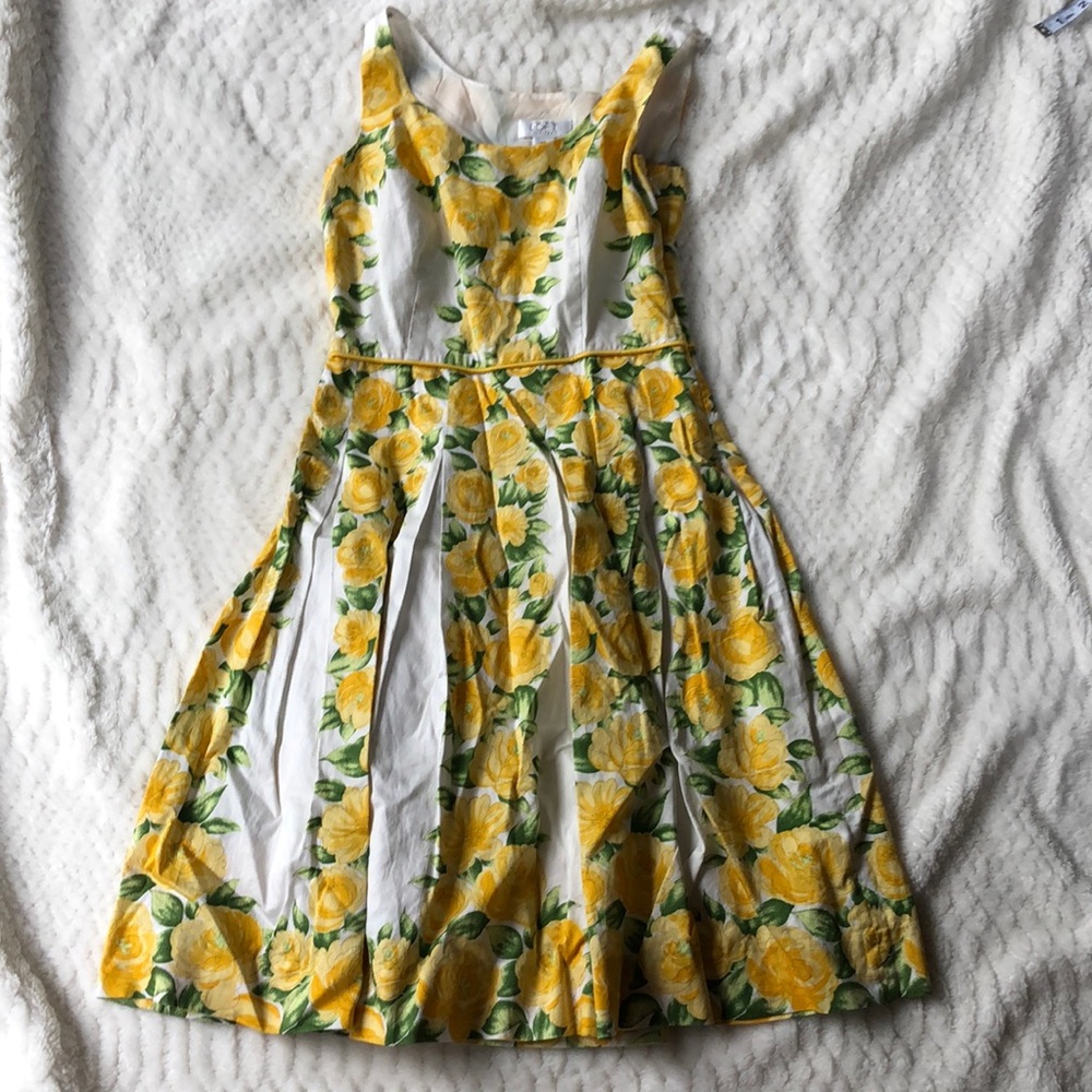 Ann Taylor Yellow Flower Dress